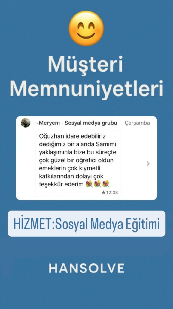 sosyal medya danışmanlığı ve eğitimi