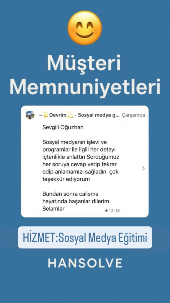 sosyal medya danışmanlığı ve eğitimi